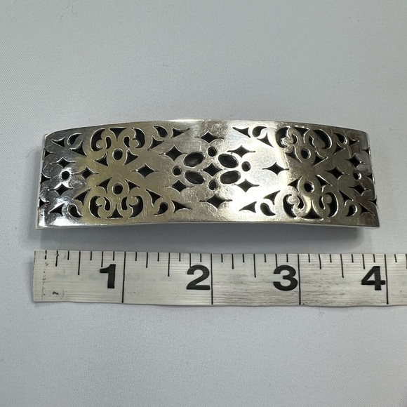Vintage Sterling Silver French Hair Barrette - Picture 11 of 16